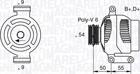 Magneti Marelli 063358061010 - Ģenerators ps1.lv