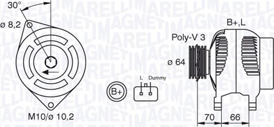 Magneti Marelli 063310506010 - Ģenerators ps1.lv