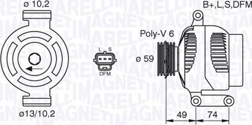 Magneti Marelli 063380005010 - Ģenerators ps1.lv