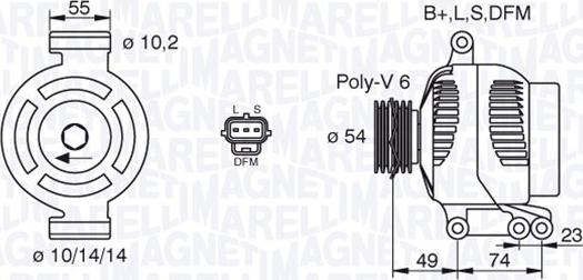 Magneti Marelli 063380001010 - Ģenerators ps1.lv