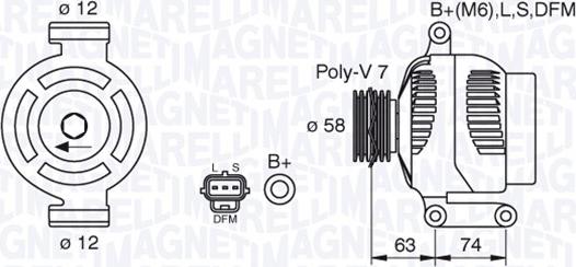 Magneti Marelli 063388502010 - Ģenerators ps1.lv