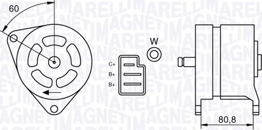 Magneti Marelli 063324199010 - Ģenerators ps1.lv