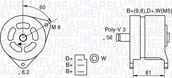 Magneti Marelli 063324145010 - Ģenerators ps1.lv