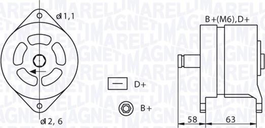 Magneti Marelli 063320049010 - Ģenerators ps1.lv