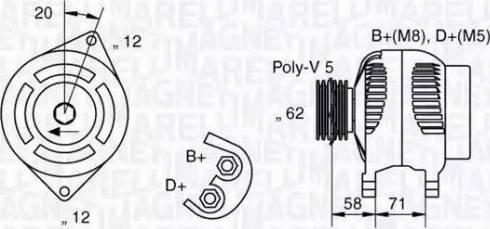 Magneti Marelli 063321485010 - Ģenerators ps1.lv