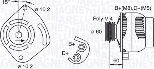 Magneti Marelli 063321604010 - Ģenerators ps1.lv