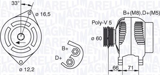 Magneti Marelli 063321606010 - Ģenerators ps1.lv