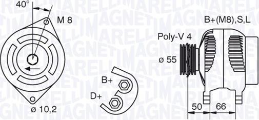 Magneti Marelli 063321607010 - Ģenerators ps1.lv