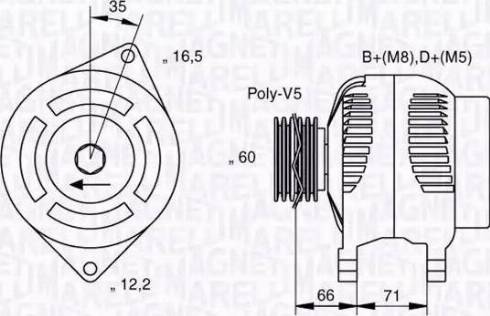 Magneti Marelli 063321625010 - Ģenerators ps1.lv