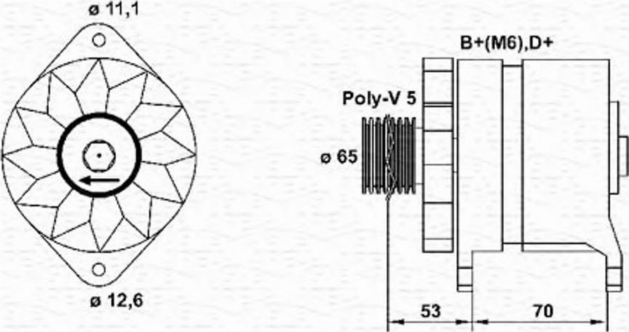 Magneti Marelli 0633 21096 010 - Ģenerators ps1.lv