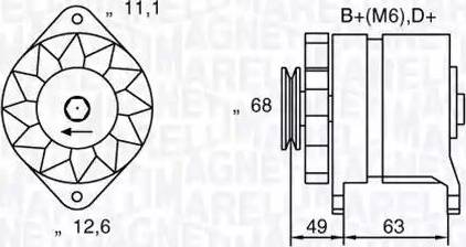 Magneti Marelli 063321041010 - Ģenerators ps1.lv