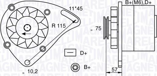 Magneti Marelli 063321000010 - Ģenerators ps1.lv