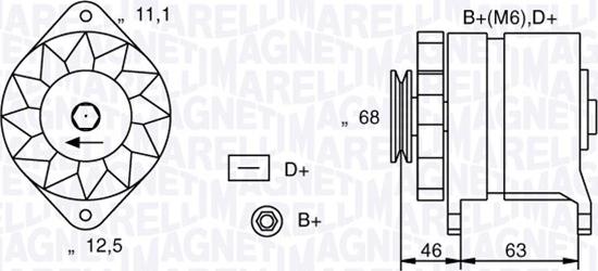 Magneti Marelli 063321021010 - Ģenerators ps1.lv