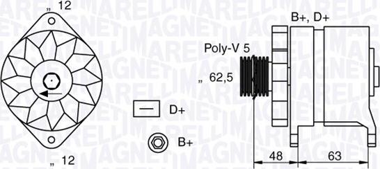 Magneti Marelli 063321191010 - Ģenerators ps1.lv