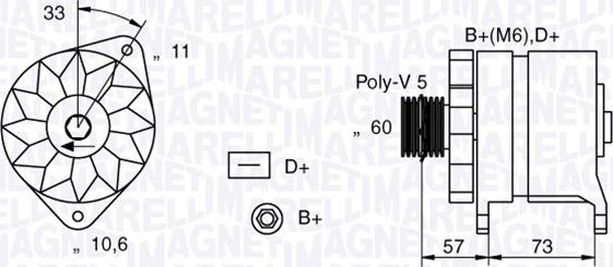 Magneti Marelli 063321156010 - Ģenerators ps1.lv