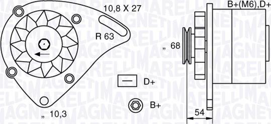 Magneti Marelli 063321165010 - Ģenerators ps1.lv