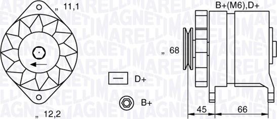 Magneti Marelli 063321112010 - Ģenerators ps1.lv