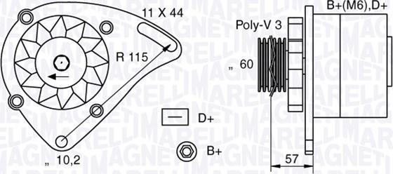 Magneti Marelli 063321173010 - Ģenerators ps1.lv