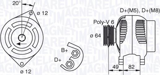 Magneti Marelli 063321854010 - Ģenerators ps1.lv