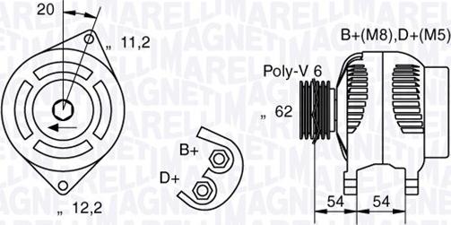 Magneti Marelli 063321858010 - Ģenerators ps1.lv