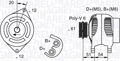 Magneti Marelli 063321862010 - Ģenerators ps1.lv