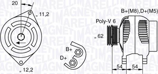 Magneti Marelli 063321807010 - Ģenerators ps1.lv