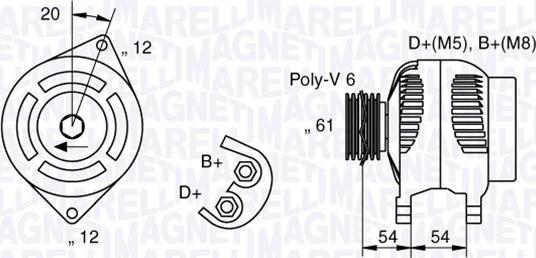 Magneti Marelli 063321819010 - Ģenerators ps1.lv