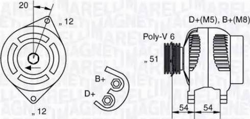 Magneti Marelli 063321839010 - Ģenerators ps1.lv