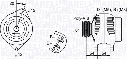 Magneti Marelli 063321826010 - Ģenerators ps1.lv