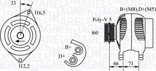 Magneti Marelli 063321328010 - Ģenerators ps1.lv