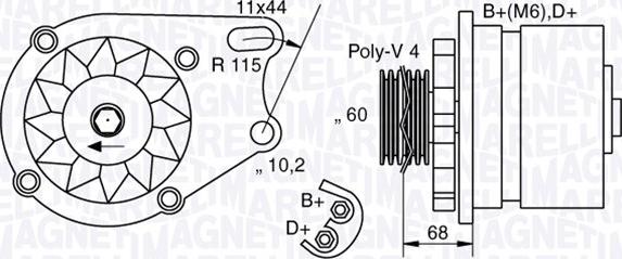 Magneti Marelli 063321747010 - Ģenerators ps1.lv