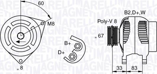 Magneti Marelli 063321753010 - Ģenerators ps1.lv