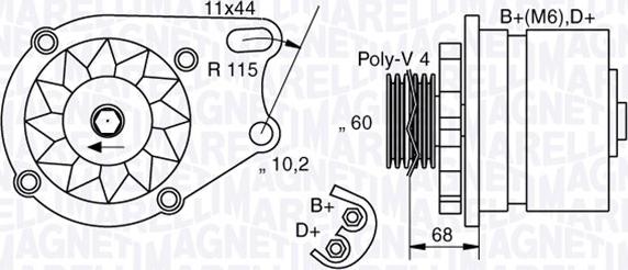 Magneti Marelli 063321761010 - Ģenerators ps1.lv