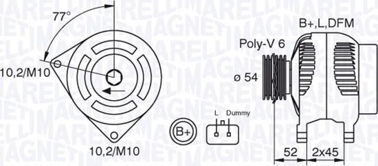 Magneti Marelli 063321734010 - Ģenerators ps1.lv