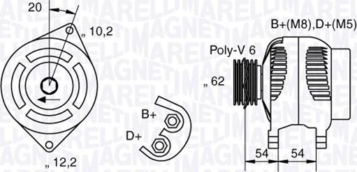 Magneti Marelli 063321729010 - Ģenerators ps1.lv