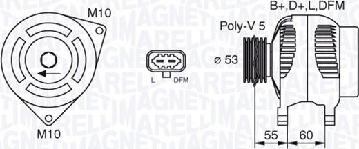 Magneti Marelli 063377496010 - Ģenerators ps1.lv