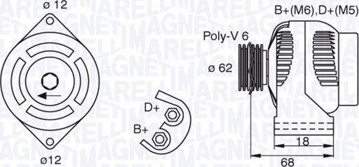 Magneti Marelli 063377490010 - Ģenerators ps1.lv