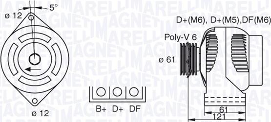 Magneti Marelli 063730014010 - Ģenerators ps1.lv