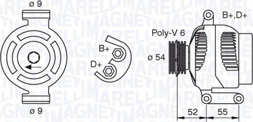 Magneti Marelli 063377493010 - Ģenerators ps1.lv