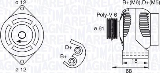 Magneti Marelli 063377492010 - Ģenerators ps1.lv