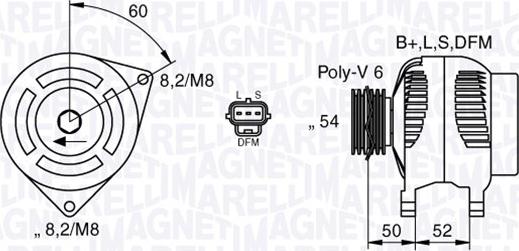 Magneti Marelli 063377419010 - Ģenerators ps1.lv