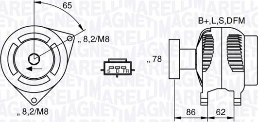 Magneti Marelli 063377414010 - Ģenerators ps1.lv