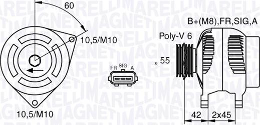 Magneti Marelli 063377416010 - Ģenerators ps1.lv