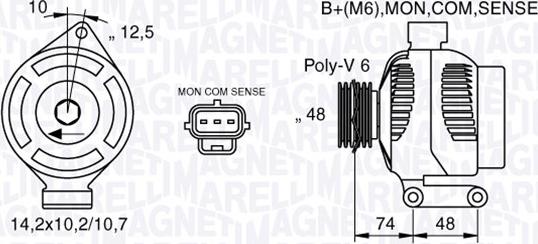 Magneti Marelli 063377410010 - Ģenerators ps1.lv