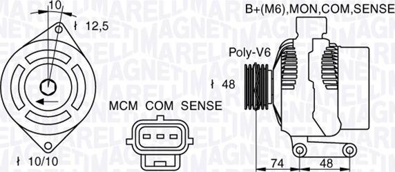 Magneti Marelli 063377411010 - Ģenerators ps1.lv