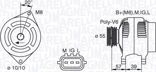 Magneti Marelli 063377439010 - Ģenerators ps1.lv