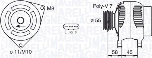 Magneti Marelli 063377434010 - Ģenerators ps1.lv