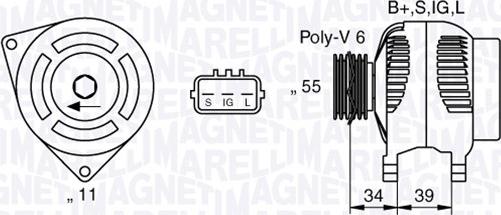 Magneti Marelli 063377430010 - Ģenerators ps1.lv