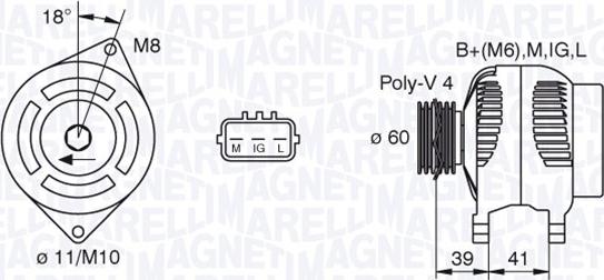 Magneti Marelli 063377438010 - Ģenerators ps1.lv