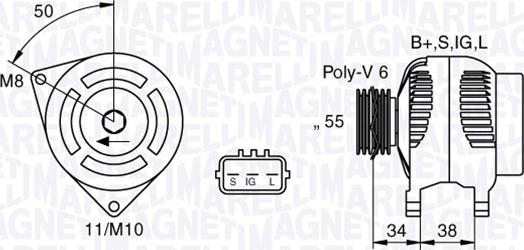 Magneti Marelli 063377432010 - Ģenerators ps1.lv